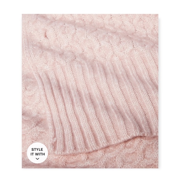 EXPRESS Dusty Mauve Honeycomb Knit Scarf NWT - Picture 2 of 7